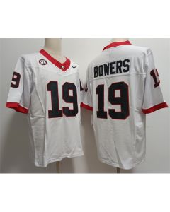 Georgia Bulldogs #19 Brock Bowers White Stitched Jersey