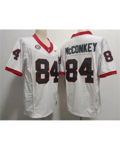 Georgia Bulldogs #84 Ladd McConkey White Stitched Jersey