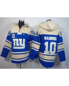 Giants #10 Eli Manning Blue Sawyer Hoodie Sweatshirt NFL Hoodie