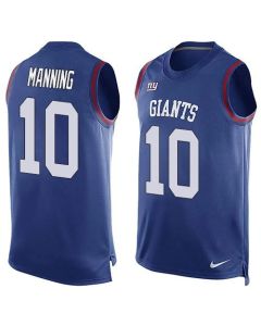 Giants #10 Eli Manning Royal Blue Team Color Men's Stitched NFL Limited Tank Top Jersey