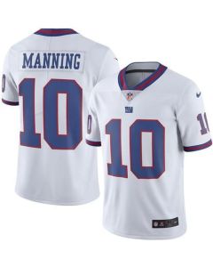 Giants #10 Eli Manning White Youth Stitched NFL Limited Rush Jersey