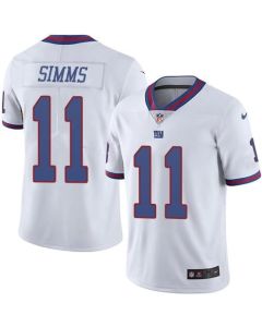 Giants #11 Phil Simms White Men's Stitched NFL Limited Rush Jersey