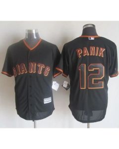 Giants #12 Joe Panik Black New Cool Base Stitched MLB Jersey