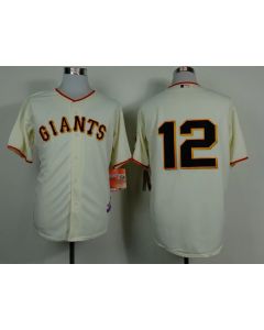 Giants #12 Joe Panik Cream Home Cool Base Stitched MLB Jersey