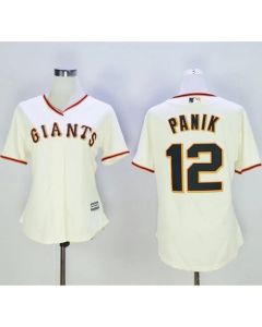 Giants #12 Joe Panik Cream Women's Home Stitched MLB Jersey