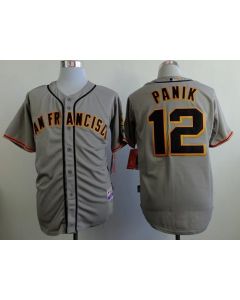 Giants #12 Joe Panik Grey Road Cool Base Stitched MLB Jersey
