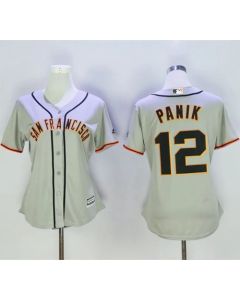 Giants #12 Joe Panik Grey Women's Road Stitched MLB Jersey