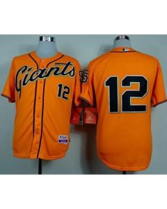 Giants #12 Joe Panik Orange Alternate Cool Base Stitched MLB Jersey