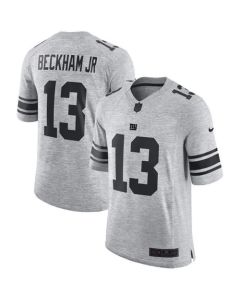 Giants #13 Odell Beckham Jr Gray Men's Stitched NFL Limited Gridiron Gray II Jersey
