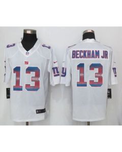 Giants #13 Odell Beckham Jr White Men's Stitched NFL Limited Strobe Jersey