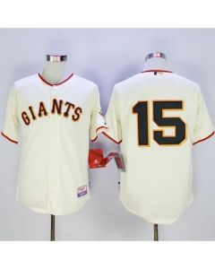 Giants #15 Bruce Bochy Cream Home Cool Base Stitched MLB Jersey