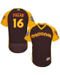 Giants #16 Angel Pagan Brown Flexbase Authentic Collection 2016 All-Star National League Stitched MLB jerseys