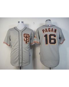 Giants #16 Angel Pagan Grey Cool Base Stitched MLB Jersey