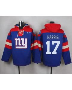 Giants #17 Dwayne Harris Royal Blue Player Pullover NFL Hoodie