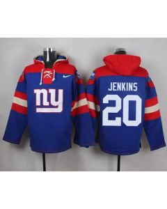 Giants #20 Janoris Jenkins Royal Blue Player Pullover NFL Hoodie