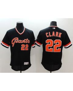Giants #22 Will Clark Black Flexbase Authentic Collection Cooperstown Stitched MLB Jersey