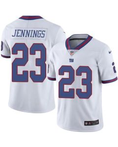 Giants #23 Rashad Jennings White Men's Stitched NFL Limited Rush Jersey