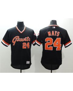Giants #24 Willie Mays Black Flexbase Authentic Collection Cooperstown Stitched MLB Jersey
