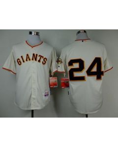 Giants #24 Willie Mays Cream Cool Base Stitched MLB Jersey