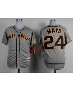 Giants #24 Willie Mays Grey Road Cool Base Stitched MLB Jersey