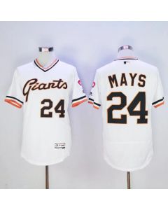 Giants #24 Willie Mays White Flexbase Authentic Collection Cooperstown Stitched MLB Jersey