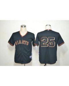Giants #25 Barry Bonds Black Fashion Stitched MLB Jersey