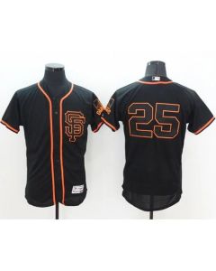 Giants #25 Barry Bonds Black Flexbase Authentic Collection Alternate Stitched MLB Jersey