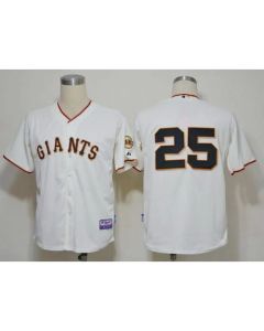 Giants #25 Barry Bonds Cream Cool Base Stitched MLB Jersey