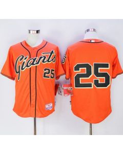 Giants #25 Barry Bonds Orange Alternate Cool Base Stitched MLB Jersey