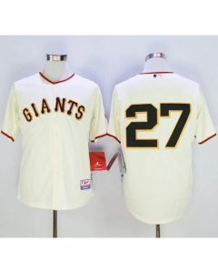 Giants #27 Juan Marichal Cream Cool Base Stitched MLB Jersey