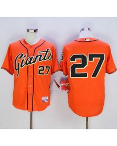 Giants #27 Juan Marichal Orange Cool Base Stitched MLB Jersey