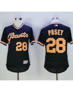 Giants #28 Buster Posey Black Flexbase Authentic Collection Cooperstown Stitched MLB jerseys