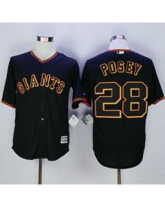 Giants #28 Buster Posey Black New Cool Base Fashion Stitched MLB Jersey