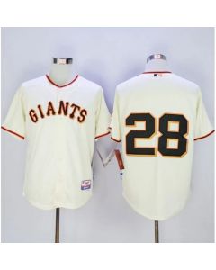 Giants #28 Buster Posey Cream Cool Base Stitched MLB Jersey