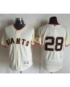 Giants #28 Buster Posey Cream Flexbase Authentic Collection Stitched MLB Jersey