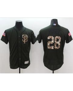 Giants #28 Buster Posey Green Flexbase Authentic Collection Salute to Service Stitched MLB Jersey