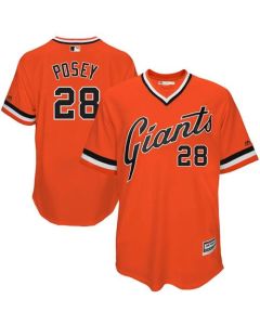 Giants #28 Buster Posey Orange 1978 Turn Back The Clock Stitched MLB jerseys