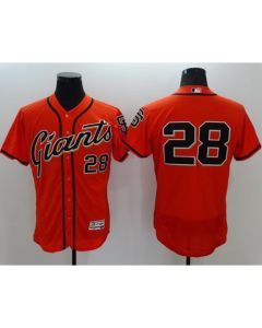 Giants #28 Buster Posey Orange Flexbase Authentic Collection Stitched MLB Jersey