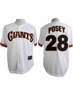 Giants #28 Buster Posey White 1989 Turn Back The Clock Stitched MLB Jersey