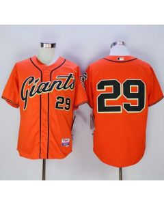 Giants #29 Jeff Samardzija Orange Alternate Cool Base Stitched MLB Jersey