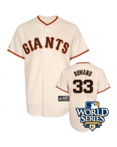 Giants #33 Aaron Rowand Cream Cool Base w/2010 World Series Patch Stitched MLB jerseys