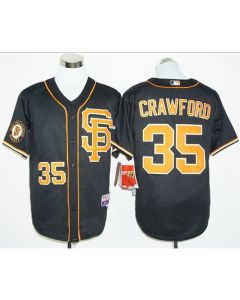 Giants #35 Brandon Crawford Black 2016 Cool Base Stitched MLB Jersey