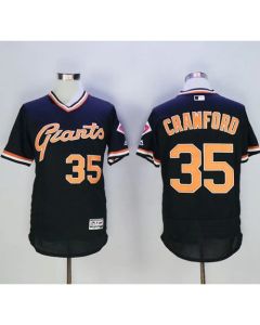 Giants #35 Brandon Crawford Black Flexbase Authentic Collection Cooperstown Stitched MLB Jersey