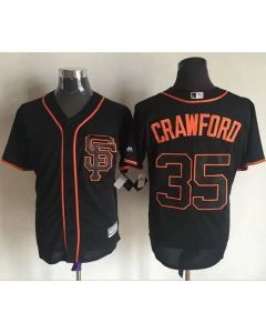 Giants #35 Brandon Crawford Black New Cool Base Alternate Stitched MLB Jersey