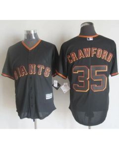 Giants #35 Brandon Crawford Black New Cool Base Stitched MLB Jersey