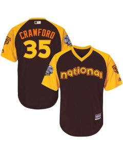 Giants #35 Brandon Crawford Brown 2016 All-Star National League Stitched Youth MLB Jersey