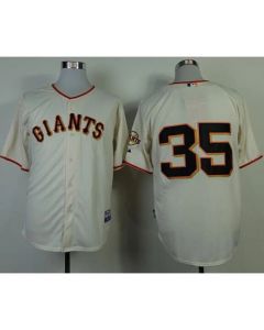 Giants #35 Brandon Crawford Cream Cool Base Stitched MLB Jersey