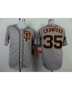 Giants #35 Brandon Crawford Grey Road 2 Cool Base Stitched MLB jerseys