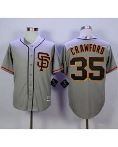 Giants #35 Brandon Crawford Grey Road 2 New Cool Base Stitched MLB Jersey