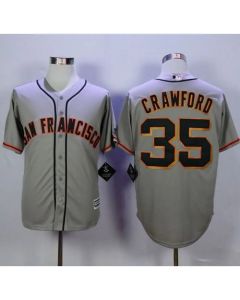 Giants #35 Brandon Crawford Grey Road New Cool Base Stitched MLB Jersey